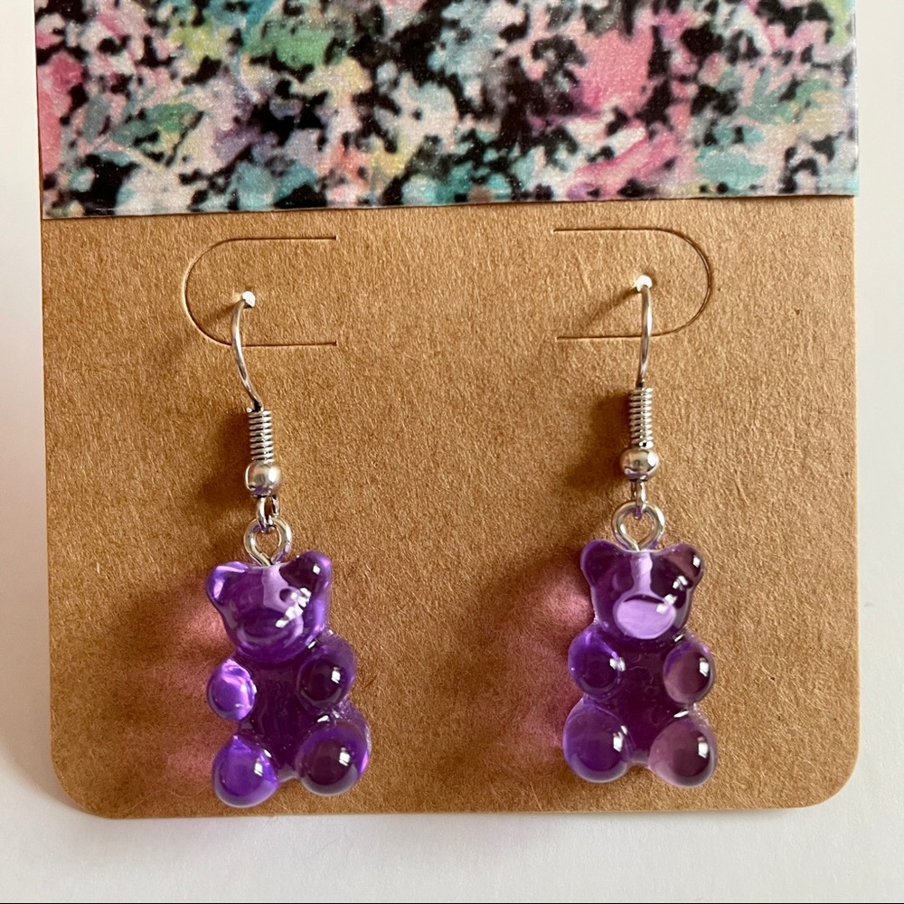 Gummy Bear Earrings (Purple)